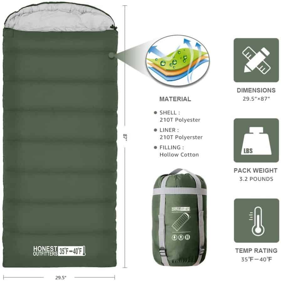 Honest outfitters sleeping bag - photo 4