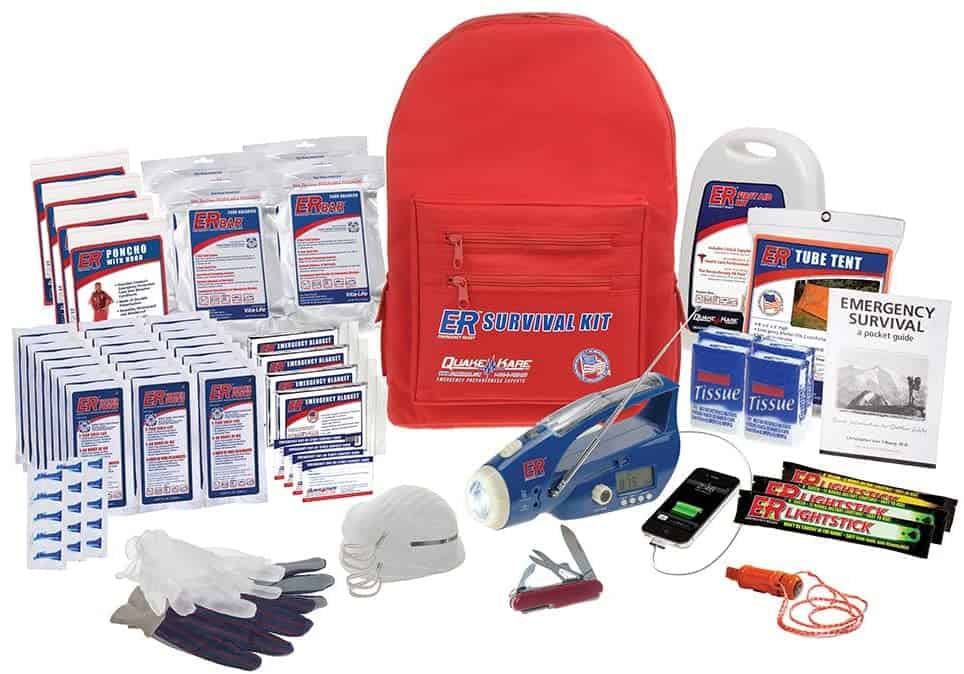 ER Emergency Ready 4 Person Ultimate Deluxe Backpack Survival Kit