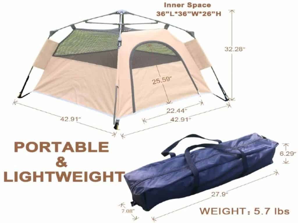 yolafe portable pet tent