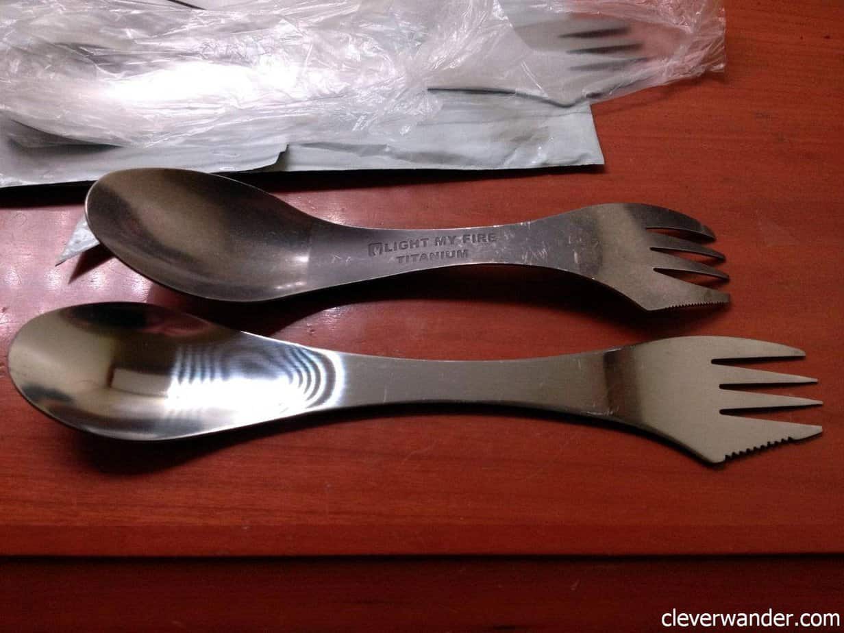 8 in 1 Titanium Fork Spoon Spork Cutlery Utensil Combo Hiking Camping Tool Wgbia