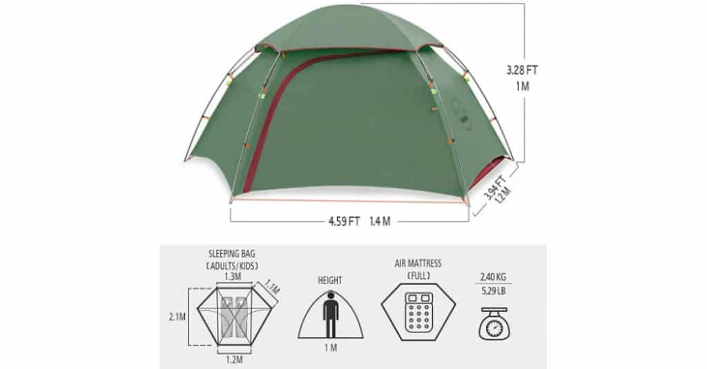 KAZOO Waterproof Durable Tent