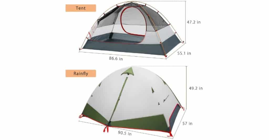 MOON LENCE Camping Tent sizes