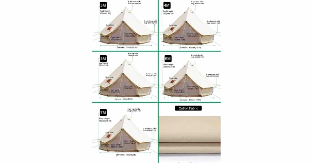 PlayDo 4-Season Waterproof Cotton Canvas Winter Backpacking Tent