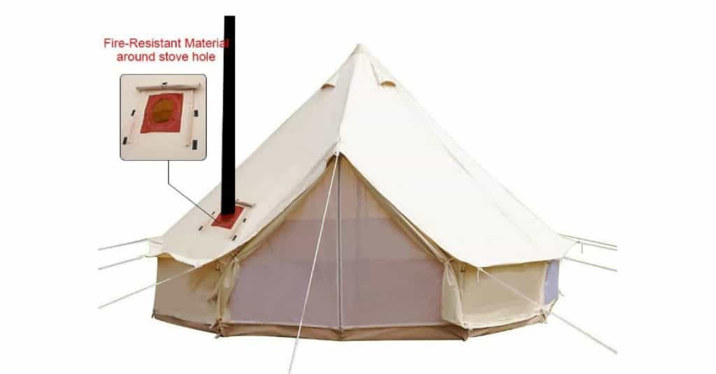 PlayDo 4-Season Waterproof Cotton Canvas Winter Backpacking Tent