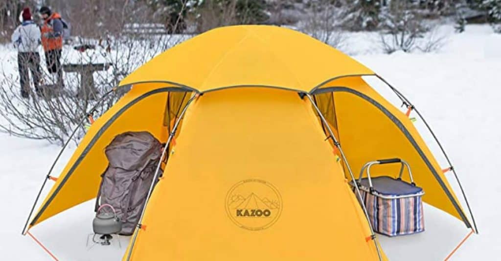 KAZOO Waterproof Durable Tent at the snow