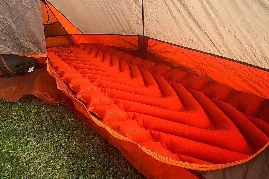 Red color sleeping pad