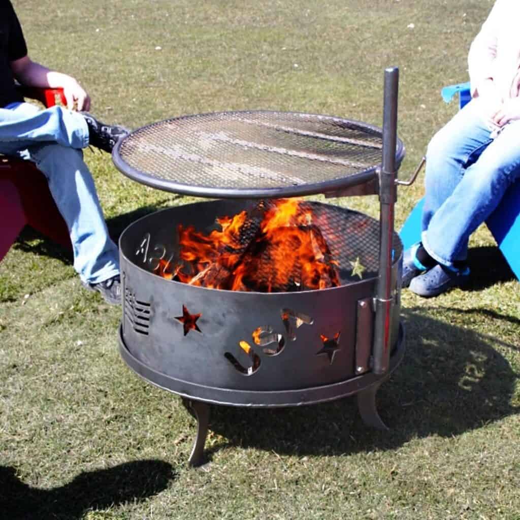 fire ring with barbecue grate