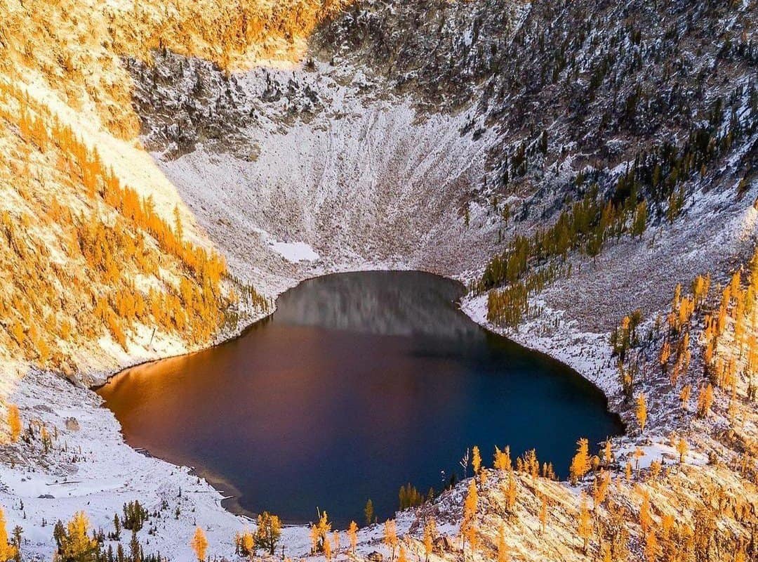 winter lake in the mountain