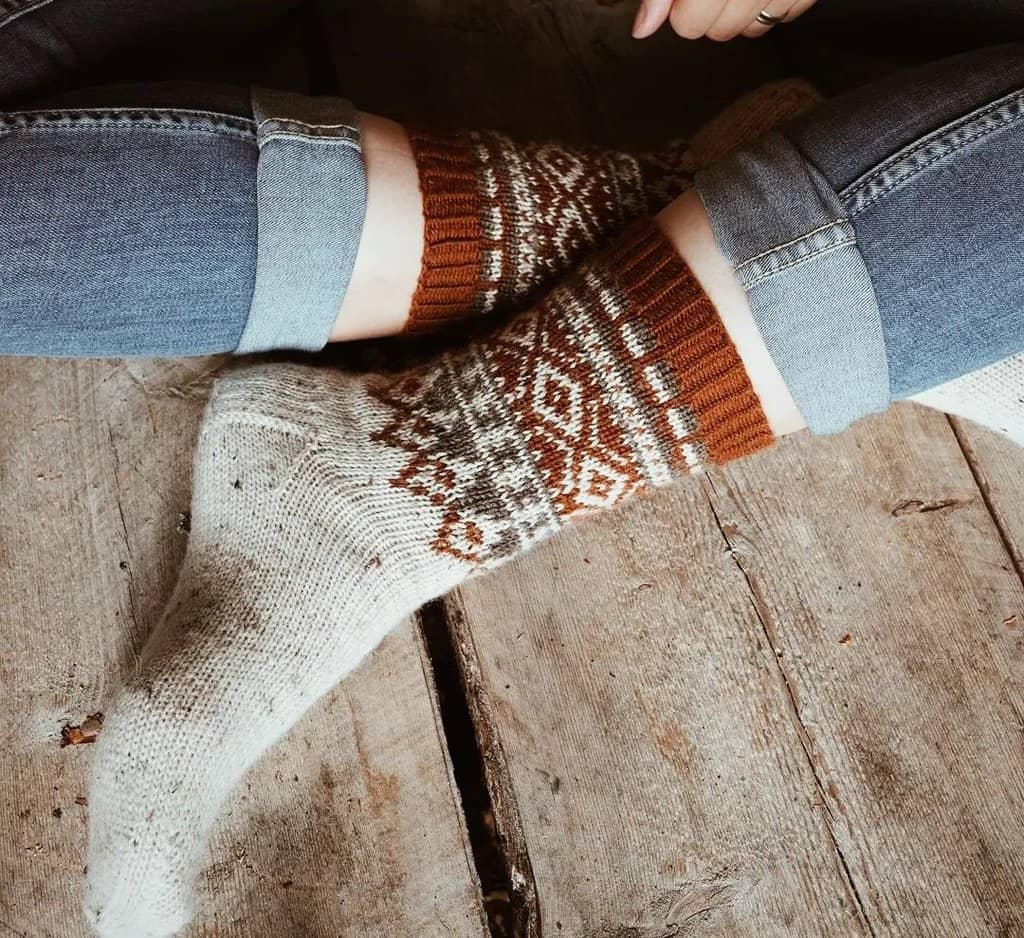 warm patterned socks