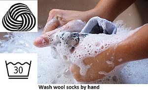 Wollen sokken gewassen door nahd